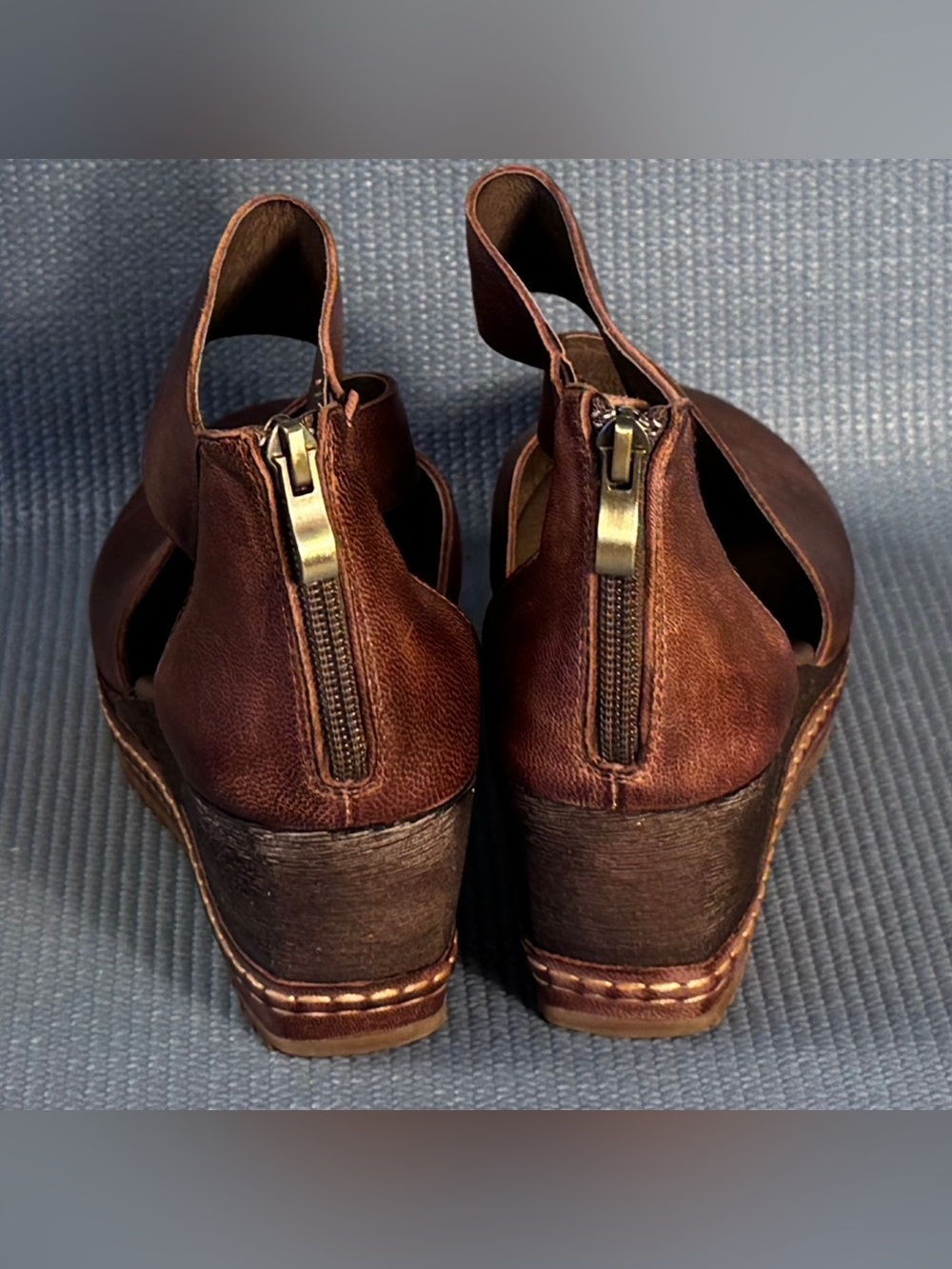 Antelope Trianna Wedge Clogs Coffee Brown Sandals Women’s Size 8 US 39 EU - Picture 7 of 9